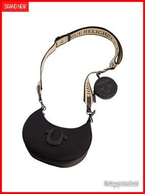 Faux Leather Mini Crescent Hobo Bag Adjustable Crossbody Strap